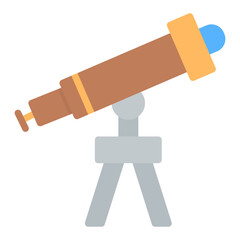 Telescope icon vector image. Can be used for Water Park.