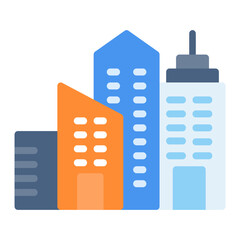 City icon vector image. Can be used for Geography.