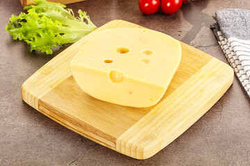 Gourmet Maasdam cheese with hole