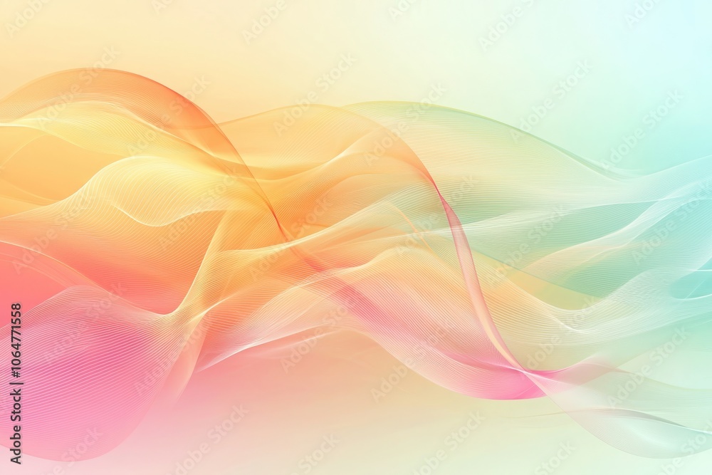 Poster fluid dynamics of abstract waves and flowing lines creating a captivating background for modern desi