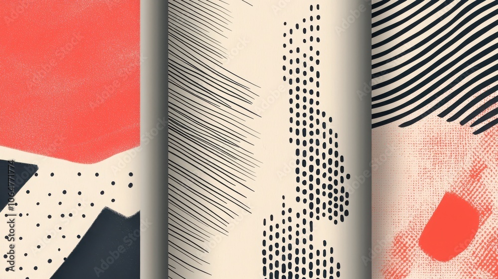 Poster exploring creative background patterns featuring simple geometric lines that enhance visual aestheti
