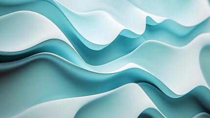 Fototapeta premium Light Blue Abstract Background with Curved, Flowing Patterns