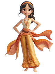 Fototapeta premium Vibrant Animated Character in Traditional Attire Capturing Cultural Essence