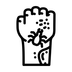 bites stings household injury accident line icon vector. bites stings household injury accident sign. isolated contour symbol black illustration