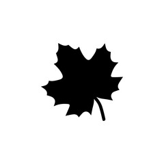 Canadian National Maple Leaf Solid Flat Vector Icon Isolated on White Background.
