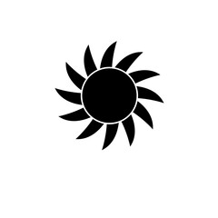 Solar Flare, Summer Sun, Sunlight Ray Solid Flat Vector Icon Isolated on White Background.