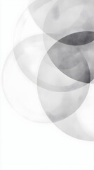 A minimalist background with faint, overlapping circles in shades of grey on a white background, adding a touch of geometry.