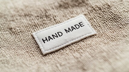 Hand made label showing high quality product