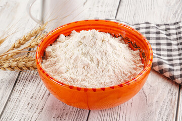 Wheat flour heap for bake