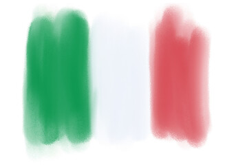 italian flag with paint strokes