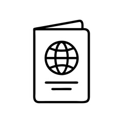 Passport with Globe Design, icon