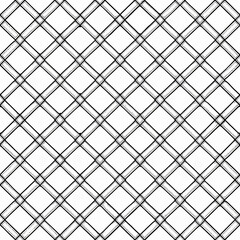 Fototapeta premium Vintage geometric metal mesh pattern with chain-like fence design creating a seamless textured grid background