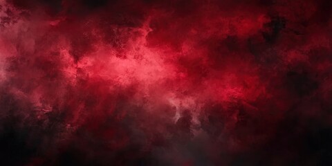 Abstract red watercolor background with dark grunge texture and smoke , distressed vintage. dark maroon background, dark crimson texture, banner	
