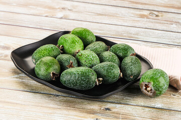 Sweet ripe juicyfruit feijoa