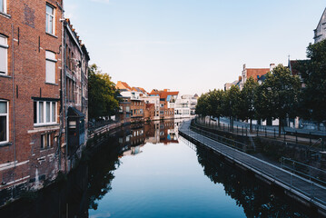 Calm water channel in the old city