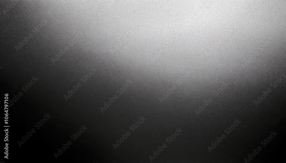 Aufkleber Minimalist Black Gradient Texture with Soft Dot Matrix Pattern Fading from Dark to Light. Perfect for Modern Backgrounds, Website Headers, Professional Presentations, and Luxury Branding