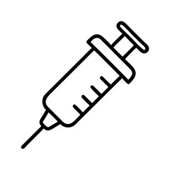 Syringe for medical illustration icon design, ideal for healthcare, hospital, and clinical applications. Perfect for medical projects, health icons, and treatment designs.