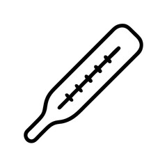 Vector illustration of a medical thermometer icon design, perfect for healthcare and clinical-related projects. Ideal for health icons, diagnostic tools, and patient care themes.
