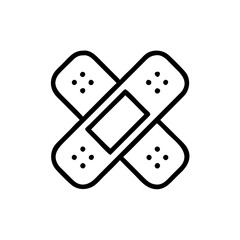 Crossed Band Aids First Aid Medical Symbol