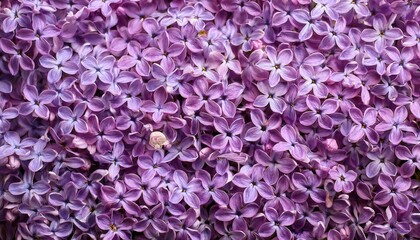 Obraz premium Close-Up of Lush Purple Lilac Blossoms in Full Bloom, Showcasing Delicate Petals in Shades of Lavender, Violet, and Soft Pink. Ideal for Nature Themed Backgrounds, Spring Decor, and Floral Patterns