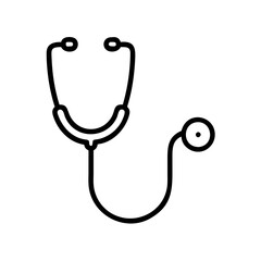 Detailed stethoscope vector illustration for medical purposes. Ideal for healthcare, hospital, and clinical graphics, this design suits various professional and creative uses.