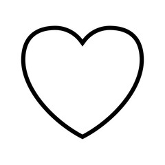Heart illustration vector icon on white background
