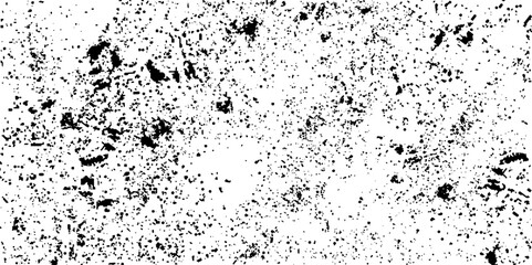 Worn black and white grunge texture. Distress paper overlay. Grain noise particles. Weathered effect. Torn