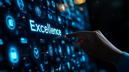 Business excellence concept, excellence quality service