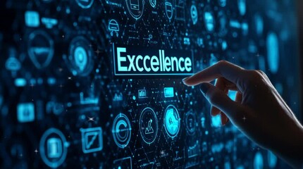 Business excellence concept, excellence quality service