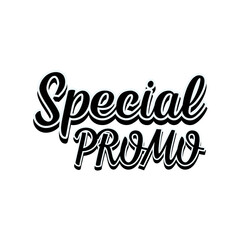 Special promo text icon with transparent background 