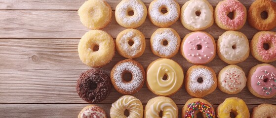 A vibrant display of various donuts featuring an array of toppings and flavors, perfect for celebrating National Cookie Day with friends and family