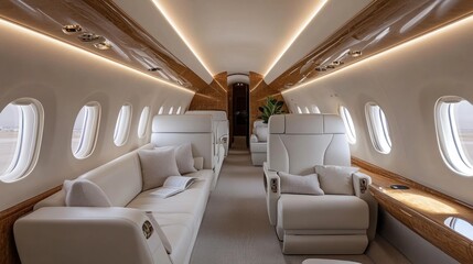 Obraz premium Private Jet Interior