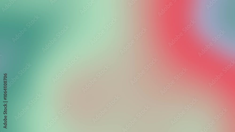 Poster Retro gradient colorful tones, abstract liquid gradient muted color theme, red green stripe animation