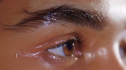 Brow Gel: A tinted or clear gel that holds brow hairs in place while shaping them, adding volume and depth to sparse brows for a more defined look.
