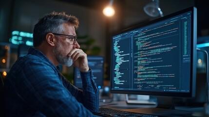 Developer feeling frustrated while debugging a complex code error, common challenges faced in software development