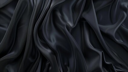 Fototapeta premium Black Satin Drape