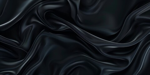 Fototapeta premium Abstract Black Satin Drapes