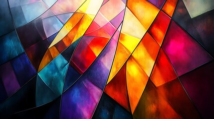 Fototapeta premium Create stunning stained glass artwork using vibrant colors
