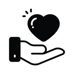 Hand holding a heart, symbolizing empathy and care