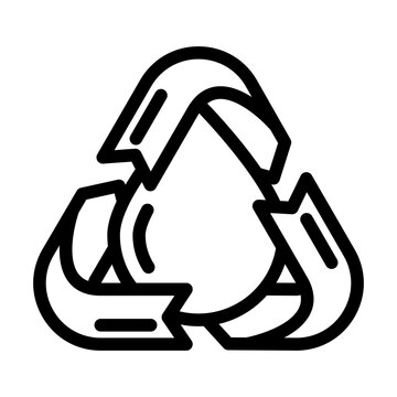 recommend clip art: recycling water saving line icon vector. recycling water saving sign. isolated contour symbol black illustration