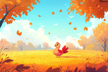 Thanksgiving Design ,Autumn background with leaves,Generated By Ai