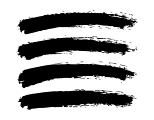 Grunge Brush Strokes Set – Rough Texture Vector Art Illustration