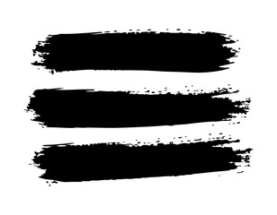 Grunge Brush Strokes Set – Rough Texture Vector Art Illustration