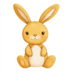 Obraz premium Cute Illustrated Floppy-Eared Bunny Character