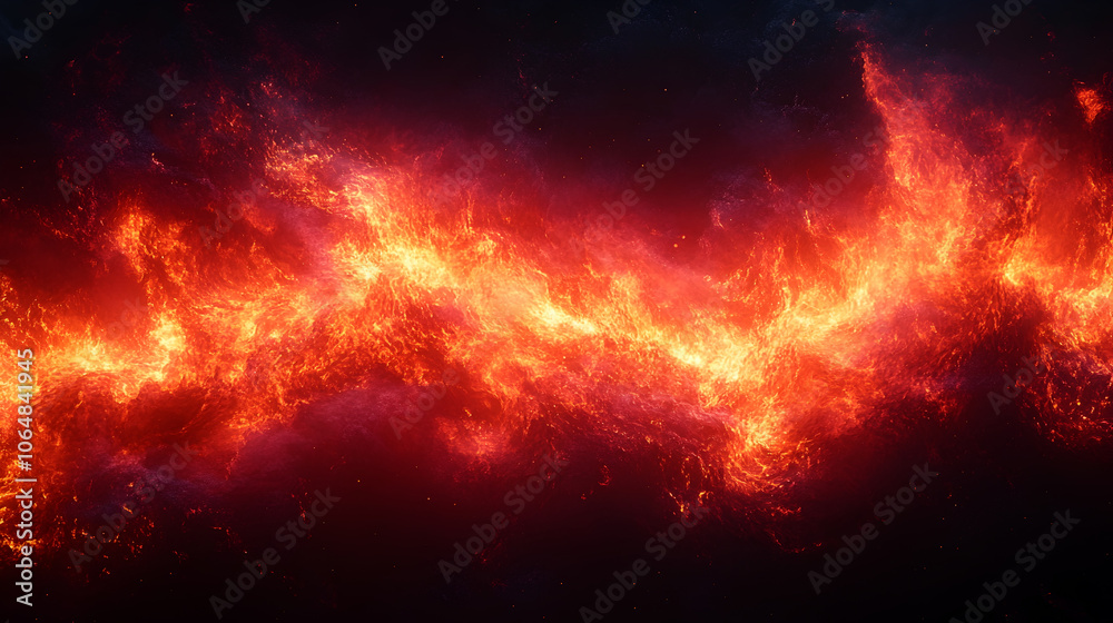 Aufkleber raging hellfire apocalyptic blaze with dramatic fiery explosion of burning energy and intense scorch