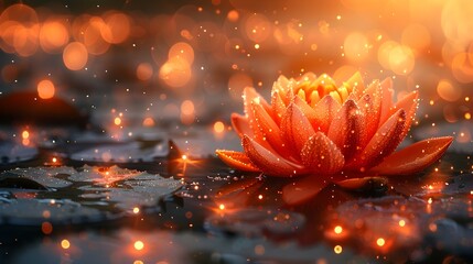 Serene Hindu spiritual background featuring an ornate altar with Hindu deity statues,burning incense,and intricate,symmetrical patterns and A calming.