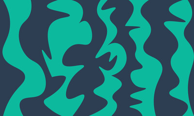 Wavy vector design with two striking colors, suitable for book covers or room decor