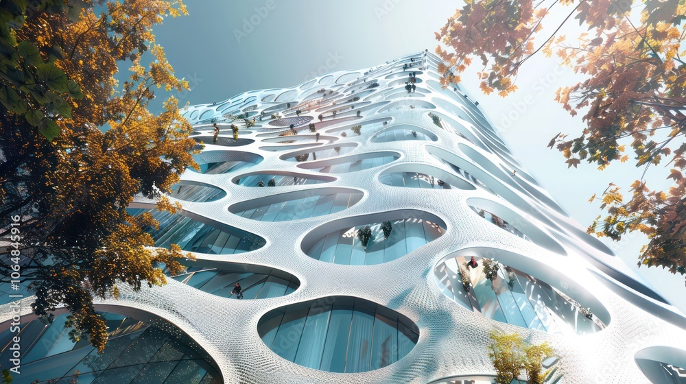 Leinwandbilder architects incorporating abstract patterns into building designs for visual impact. illustrations
