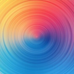 Fototapeta premium Abstract Circular Pattern with Gradient Colors Yellow Orange Red Blue and Purple