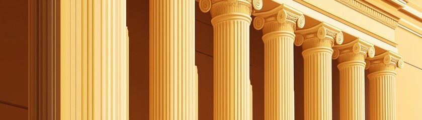 Obraz premium A close-up view of classical columns showcasing architectural design and structure.